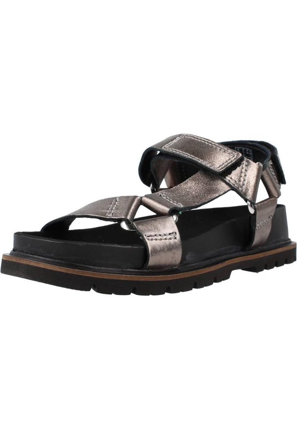 Clarks - Sandały CLARKS ORIANNA Srebrny. Kolor: szary. Materiał: tkanina, skóra. Sezon: lato