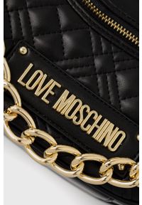 Love Moschino torebka kolor czarny. Kolor: czarny. Materiał: pikowane. Rodzaj torebki: na ramię