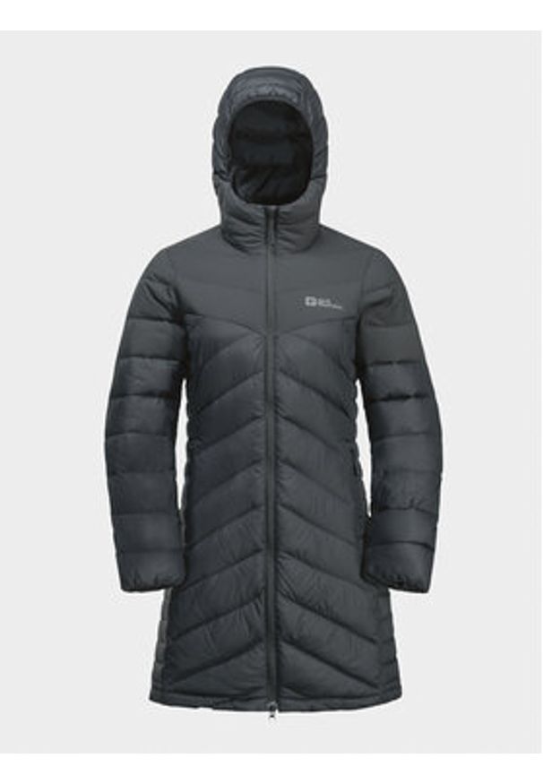 Jack Wolfskin Kurtka puchowa Tundra Down Coat 1207751 Czarny Regular Fit. Kolor: czarny. Materiał: syntetyk
