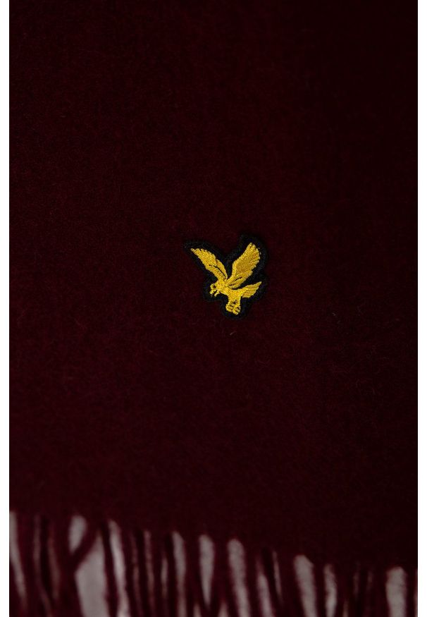 Lyle & Scott - Szalik wełniany. Kolor: czerwony. Materiał: wełna