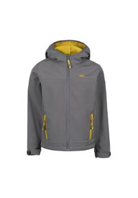 TRESPASS - Kurtka Dziecięca Faster Soft Shell. Kolor: żółty, wielokolorowy, niebieski, szary