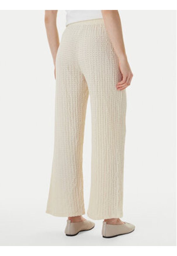 only - ONLY Spodnie materiałowe Ella 15368471 Beżowy Wide Leg. Kolor: beżowy. Materiał: bawełna