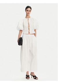 Pinko - PINKO Bluzka 105185 Biały Regular Fit. Kolor: biały. Materiał: bawełna