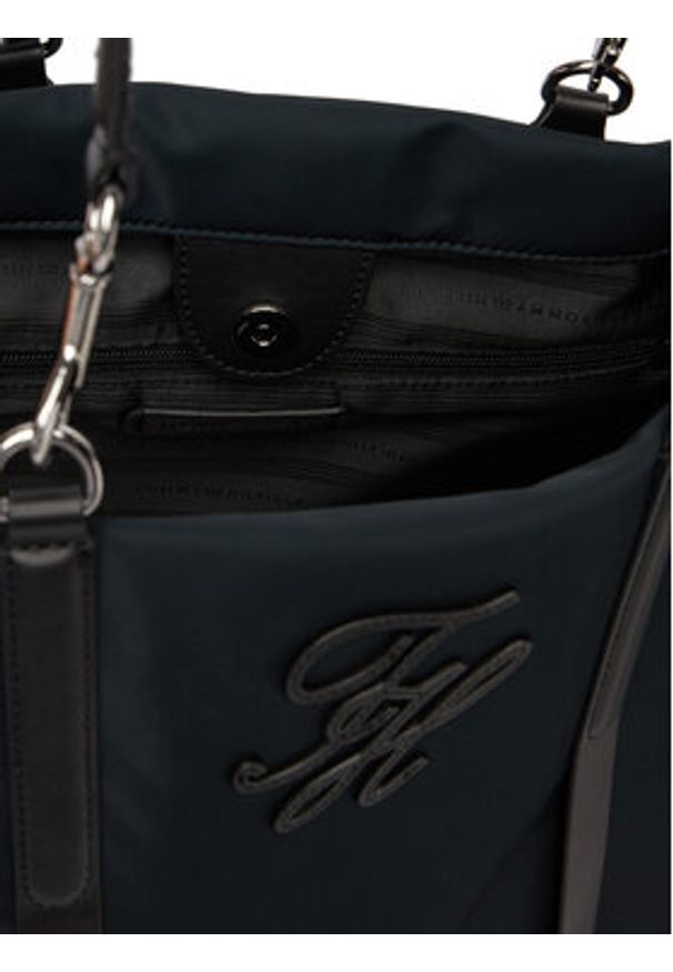 TOMMY HILFIGER - Tommy Hilfiger Torebka Th Elevated Nylon Tote AW0AW18406 Czarny. Kolor: czarny