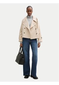 Tom Tailor Denim Trencz 1045530 Beżowy Loose Fit. Kolor: beżowy. Materiał: syntetyk
