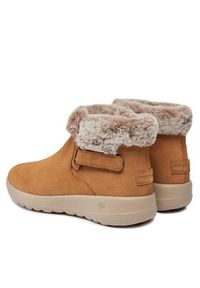 skechers - Skechers Botki On-The-Go Joy First Glance 144041/CSNT Brązowy. Kolor: brązowy. Materiał: skóra, zamsz