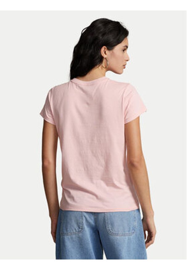 Polo Ralph Lauren T-Shirt 211898698004 Różowy Regular Fit. Typ kołnierza: polo. Kolor: różowy. Materiał: bawełna