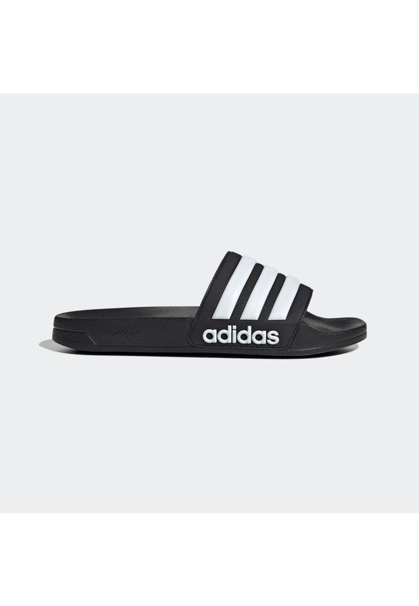 Adidas - Adilette Shower Slides. Kolor: wielokolorowy, biały, czarny. Materiał: guma. Styl: sportowy