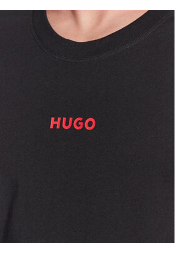 Hugo T-Shirt Linked 50480246 Czarny Regular Fit. Kolor: czarny. Materiał: bawełna
