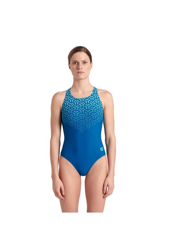 Strój kąpielowy damski jednoczęściowy kostium na basen Arena Kikko. Kolor: niebieski