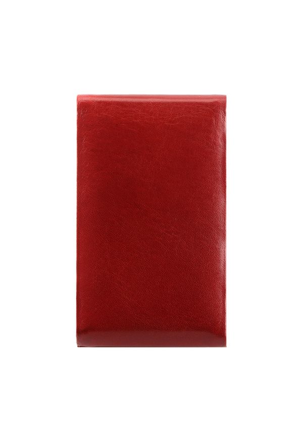 Wittchen - Etui na wizytówki skórzane twarde. Kolor: czerwony. Materiał: skóra. Wzór: gładki