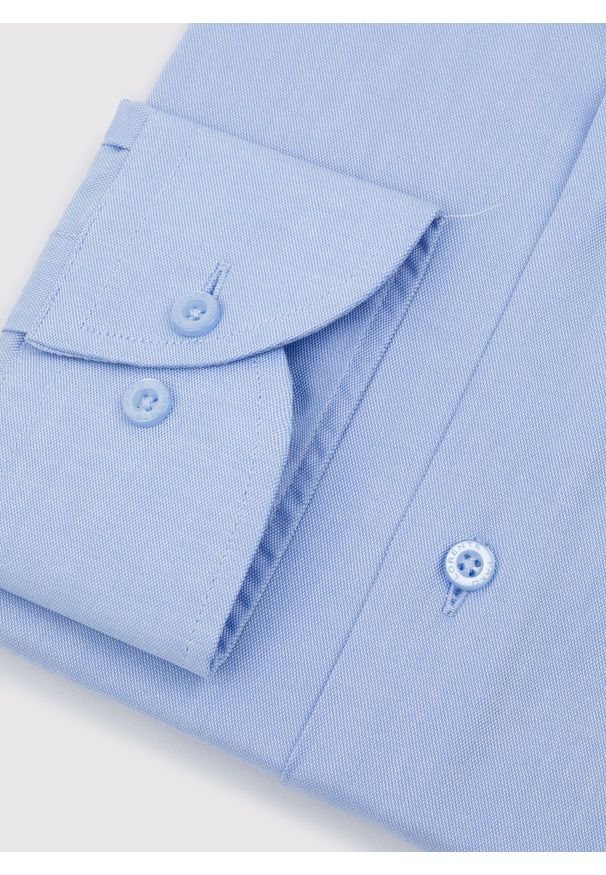 Pako Lorente - PAKO LORENTE – Gładka elegancka koszula męska w kolorze błękitnym. Typ kołnierza: kołnierzyk klasyczny. Kolor: niebieski. Materiał: bawełna. Długość rękawa: długi rękaw. Długość: długie. Wzór: gładki. Styl: elegancki