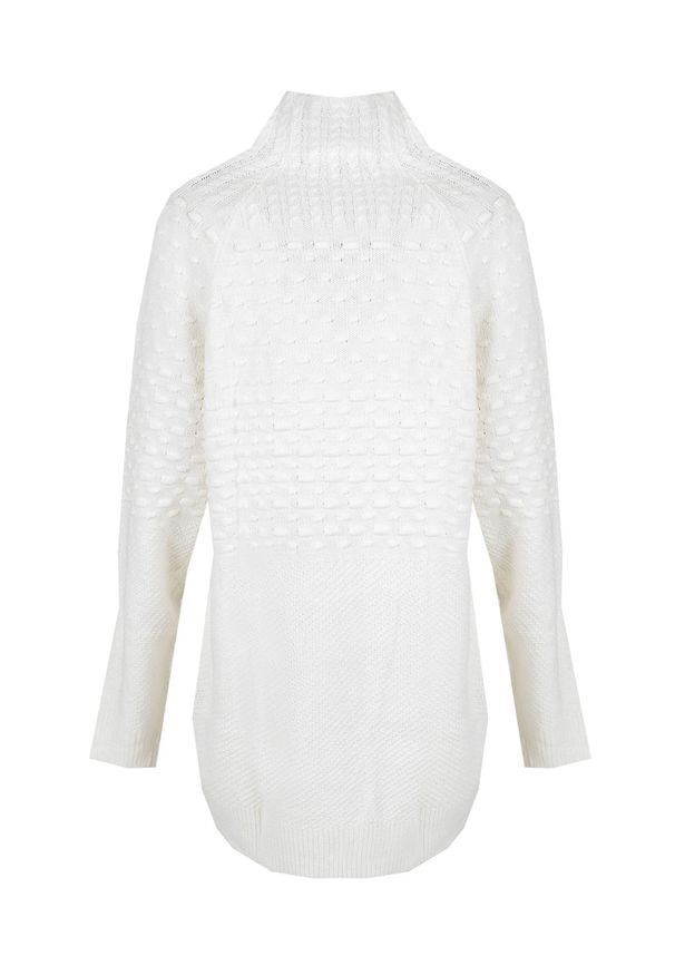 Silvian Heach Sukienka | PGA22113VE | Kobieta | Kremowy. Okazja: na co dzień. Typ kołnierza: golf. Kolor: kremowy. Materiał: akryl, nylon. Wzór: aplikacja. Typ sukienki: proste. Styl: casual. Długość: midi