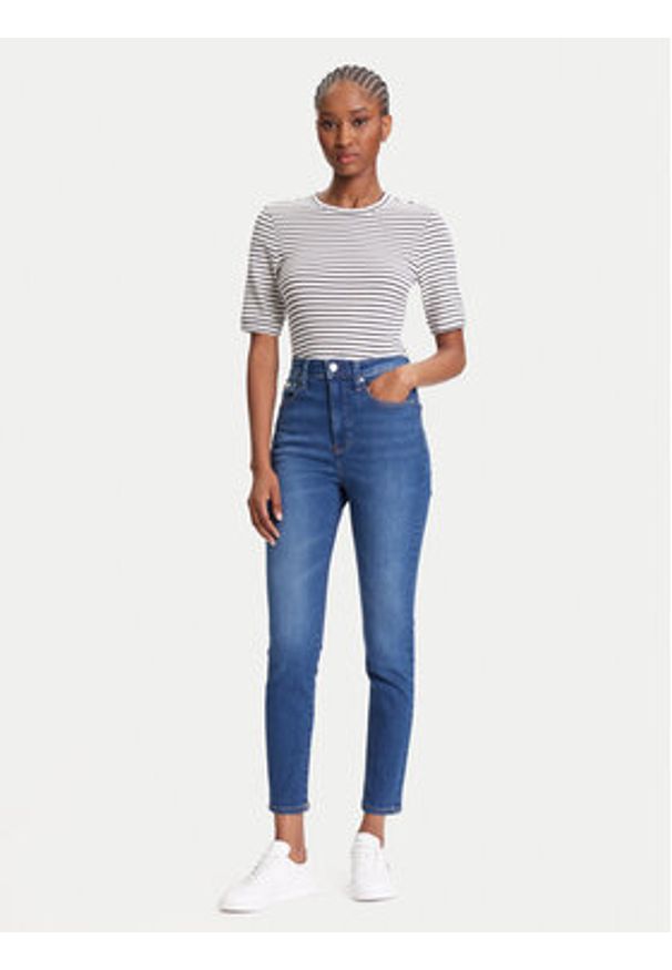 Calvin Klein Jeans Jeansy LV047B773G Granatowy Skinny Fit. Kolor: niebieski