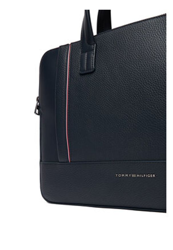 TOMMY HILFIGER - Tommy Hilfiger Torba na laptopa Th Central Slim Computer Bag AM0AM13631 Granatowy. Kolor: niebieski. Materiał: skóra