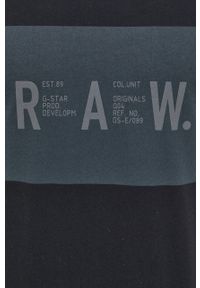 G-Star RAW - G-Star Raw T-shirt bawełniany kolor czarny z nadrukiem. Okazja: na co dzień. Kolor: czarny. Materiał: bawełna. Wzór: nadruk. Styl: casual