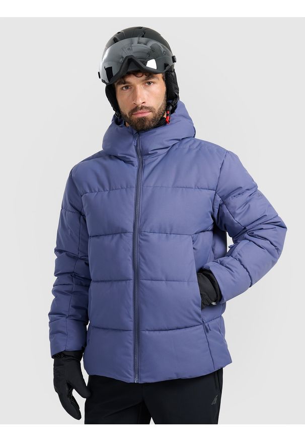 4f - 4F Kurtka narciarska membrana 5000 męska - granatowa XL. Kolor: niebieski. Materiał: poliester, materiał. Wzór: gładki. Sezon: zima