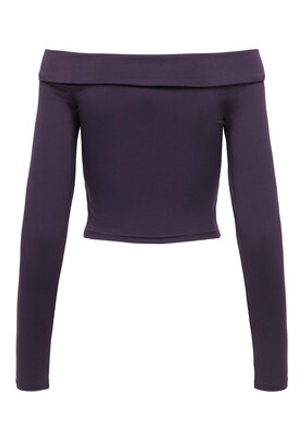 only - ONLY Bluzka 15302593 Fioletowy Slim Fit. Kolor: fioletowy. Materiał: syntetyk