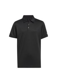 Adidas - Koszulka Performance Short Sleeve Polo Kids. Typ kołnierza: polo. Kolor: czarny. Materiał: materiał. Sport: golf