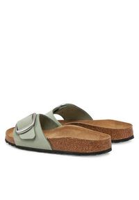 Birkenstock Klapki Madrid Big Buckle 1029293 Zielony. Kolor: zielony. Materiał: skóra