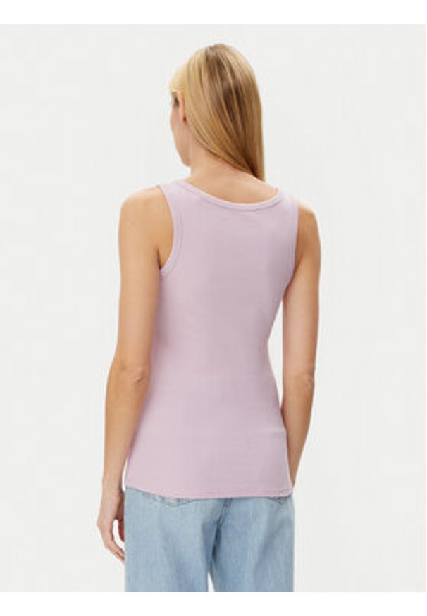 Guess Top W5GP29 KA0H1 Różowy Regular Fit. Kolor: różowy. Materiał: bawełna