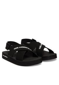 Karl Lagerfeld - KARL LAGERFELD Sandały Atlantik KL70526 Czarny. Kolor: czarny. Materiał: materiał #2
