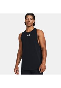 Koszulka koszykarska męska Under Armour Baseline Cotton. Kolor: czarny. Styl: sportowy #1