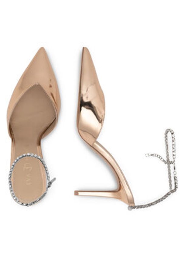 Eva Minge Szpilki Florencia-323-101-2 Złoty. Kolor: złoty. Materiał: skóra, lakier. Obcas: na szpilce