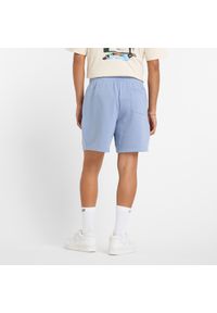 Spodenki męskie New Balance MS41520DUS – niebieskie. Kolor: niebieski. Materiał: bawełna, dresówka, materiał, poliester #2