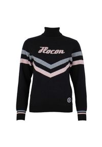 PEAK MOUNTAIN - Damski sweter z golfem Peak Mountain Acioto. Typ kołnierza: golf. Kolor: czarny. Sezon: zima. Sport: golf #1