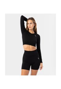 Bezszwowy longsleeve dla kobiet na fitness Carpatree Blaze. Kolor: czarny. Długość rękawa: długi rękaw. Sport: fitness