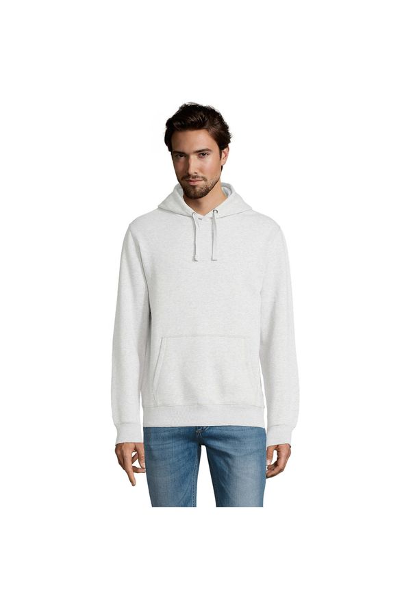 SOL'S - Męska Bluza Z Kapturem Spencer Heather. Typ kołnierza: kaptur. Kolor: szary