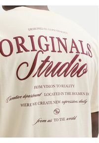 Jack & Jones T-Shirt Norrebro Typo 12282898 Écru Regular Fit. Kolor: kremowy. Materiał: bawełna #4