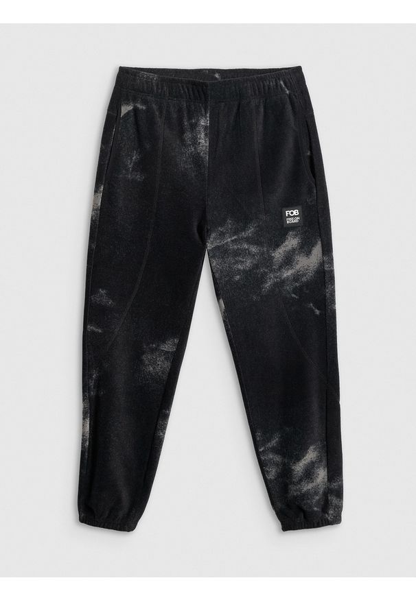 4f - 4F Spodnie polarowe męskie - czarne XL. Kolor: czarny. Materiał: polar. Sport: wspinaczka, turystyka piesza, snowboard