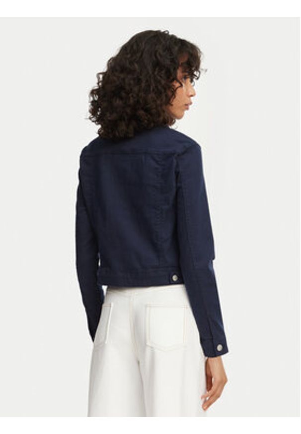 Vero Moda Kurtka jeansowa Wild 10284492 Granatowy Regular Fit. Kolor: niebieski. Materiał: jeans, bawełna