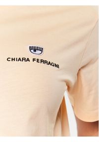 Chiara Ferragni T-Shirt 74CBHT04 Pomarańczowy Regular Fit. Kolor: pomarańczowy. Materiał: bawełna #4