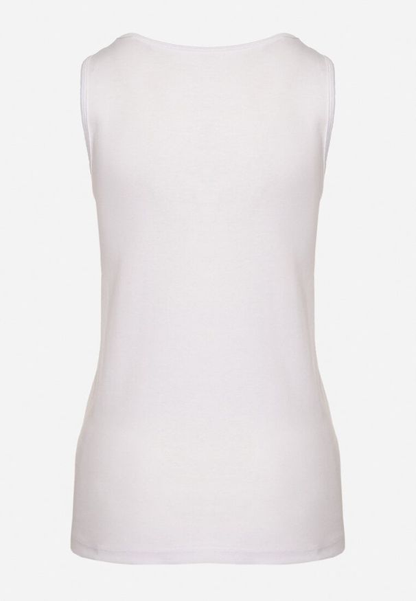 Born2be - Biały Bawełniany Top w Klasycznym Stylu Fevoirae. Kolor: biały. Materiał: bawełna. Styl: klasyczny