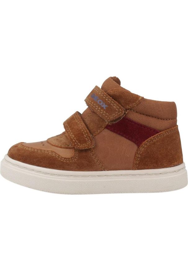 Geox - Buty GEOX B NASHIK BOY Brązowy. Kolor: czerwony, brązowy, wielokolorowy. Materiał: tkanina, skóra. Sport: turystyka piesza