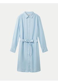 Tom Tailor Sukienka koszulowa 1040366 Błękitny Regular Fit. Kolor: niebieski. Materiał: lyocell. Typ sukienki: koszulowe #5