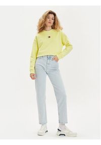 Tommy Jeans Bluza Badge DW0DW17325 Żółty Regular Fit. Kolor: żółty. Materiał: bawełna #4