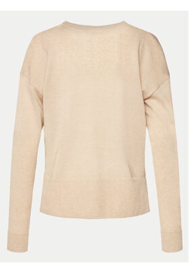 GAP - Gap Sweter 854769-02 Beżowy Relaxed Fit. Kolor: beżowy. Materiał: syntetyk