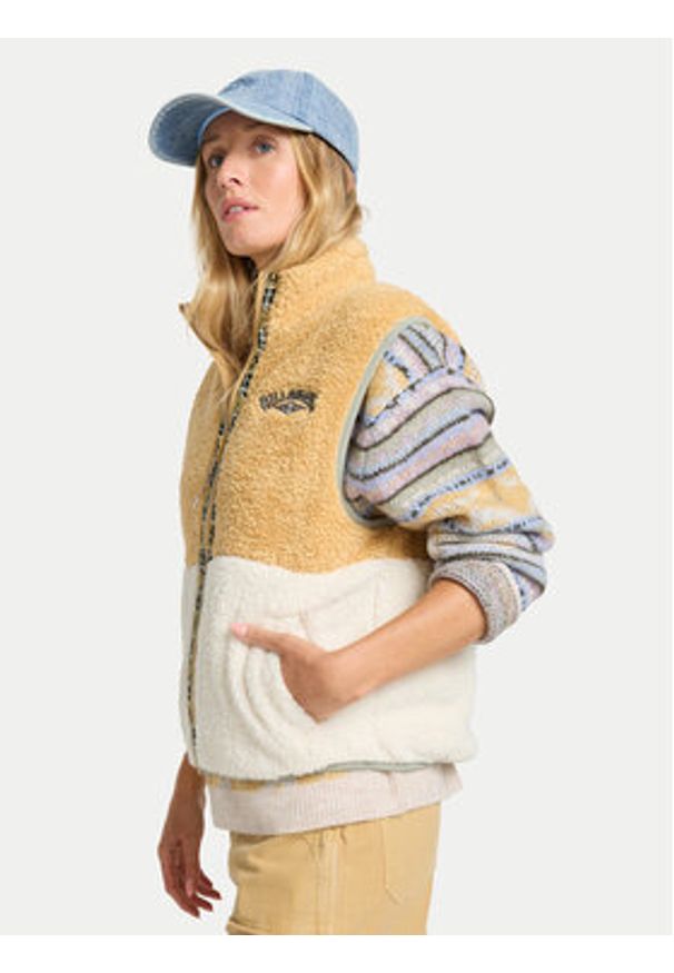 Billabong Bezrękawnik Go On Hike EBJPF00122 Beżowy Regular Fit. Kolor: beżowy. Materiał: syntetyk. Długość rękawa: bez rękawów