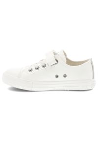 Big-Star - Białe Sneakersy Big Star Sportowe Obuwie Dziecięce. Okazja: na co dzień. Zapięcie: rzepy. Kolor: biały. Materiał: guma, jeans, materiał. Szerokość cholewki: normalna. Sezon: lato