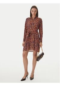 LOLA CASADEMUNT Sukienka koszulowa MS2616017 Brązowy Regular Fit. Kolor: brązowy. Materiał: wiskoza. Typ sukienki: koszulowe #5