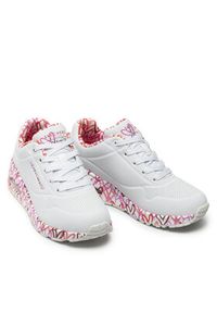 skechers - Skechers Sneakersy Uno Loving Love 155506/WRPK Biały. Kolor: biały. Materiał: skóra #8