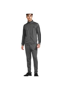 Dres męski Under Armour Rival Knit Track Suit. Kolor: szary. Materiał: dresówka