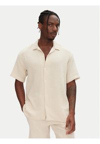 Jack & Jones - Jack&Jones Komplet koszula i szorty materiałowe Easter 12281255 Beżowy Relaxed Fit. Kolor: beżowy. Materiał: bawełna #9