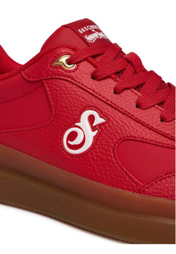 skechers - Skechers Sneakersy Snoop Dogg Courtside Urban 251200/RDW Czerwony. Kolor: czerwony. Materiał: skóra