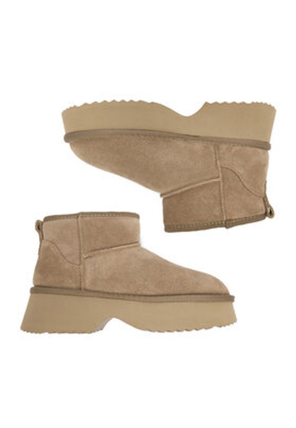 Badura Śniegowce EO-ANIKA-TS6302-01 Szary. Kolor: szary. Materiał: zamsz, skóra