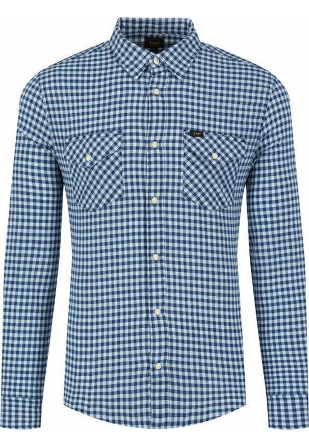Lee - LEE CLEAN WESTERN SHIRT MĘSKA KOSZULA WASHED BLUE L644DJLR 112115494